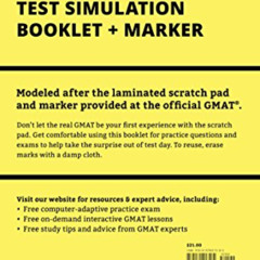 [Read] EBOOK ✏️ Manhattan GMAT Test Simulation Booklet w/ Marker by  Manhattan GMAT [