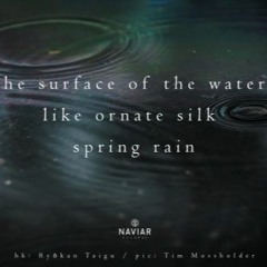 haiku #352: the surface of the water / like ornate silk / spring rain