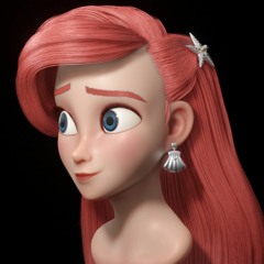 Напротив клуба мадмуазель сидит будто Ариэль