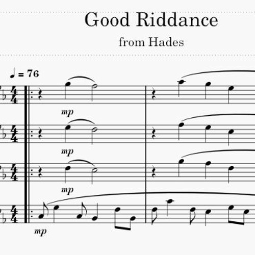 Hades Rizz Stream Good Riddance (Hades) for String Quartet by Tee Rizz Music ...