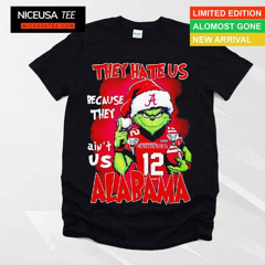 Grinch Football Player Santa They Hate Us Cause They Ain't Us Alabama Shirt