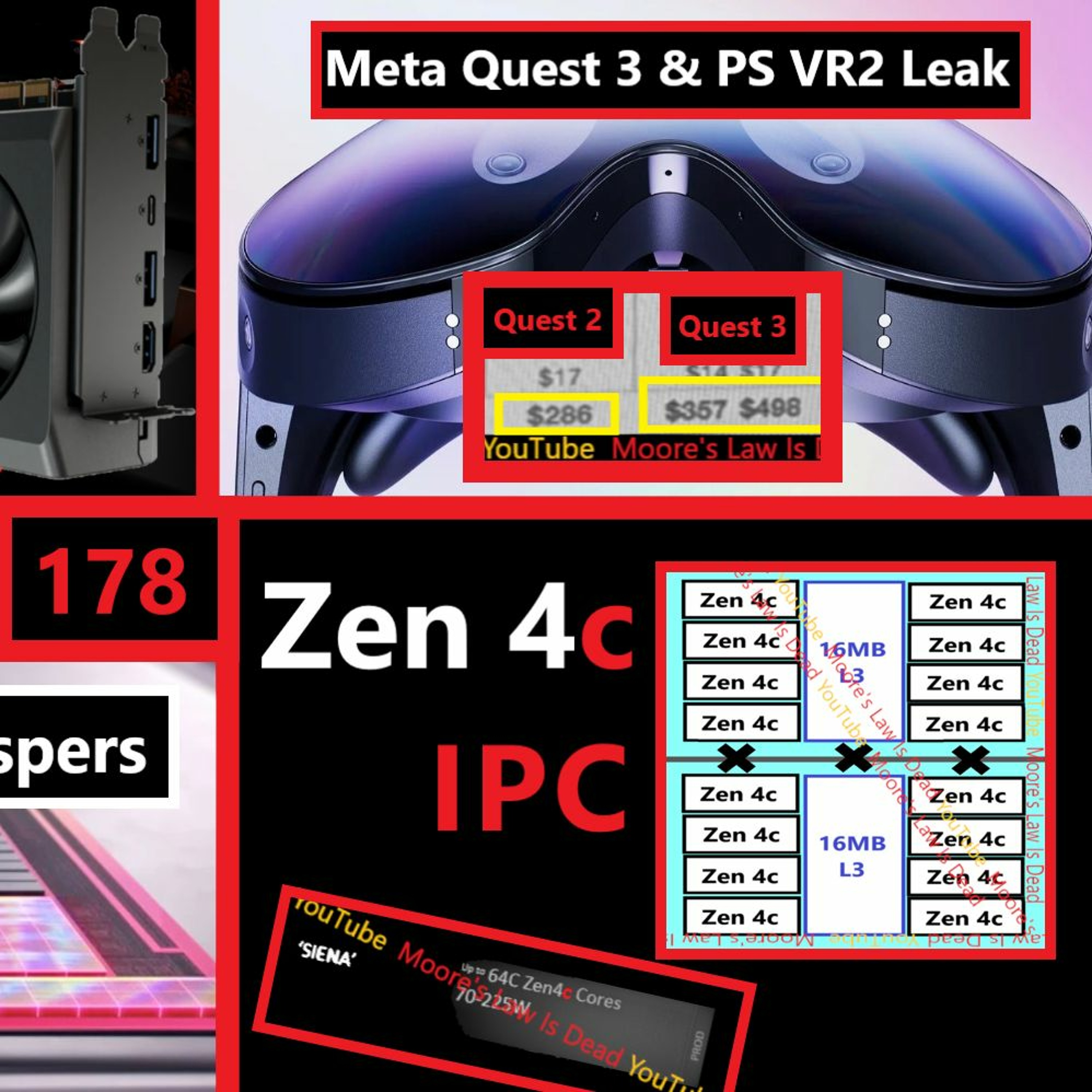 cover of episode 178. RX 7900 XTX Reveal, RDNA 4 Whispers, Zen 4c IPC, PS VR2 & Meta Quest 3 Cost Leak