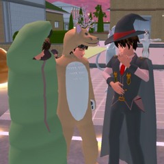 3 friends on a halloween night (always tricks no treats) +pay, justkidd