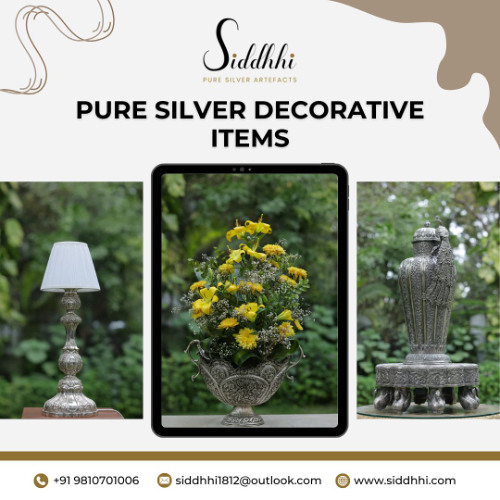 Beautiful Pure Silver Decorative Items for Home & Gifts