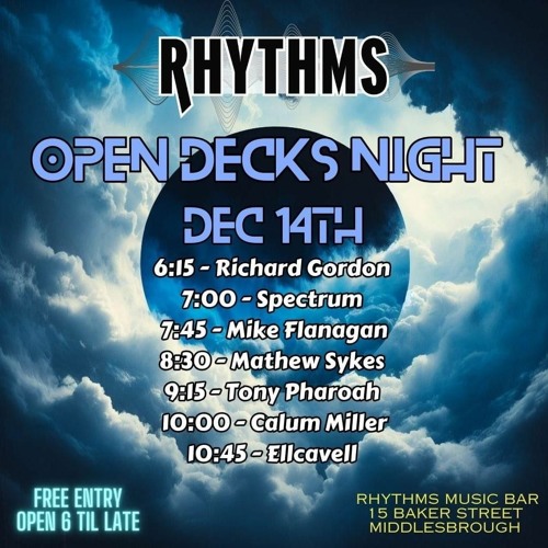 Rhythms open deck night.