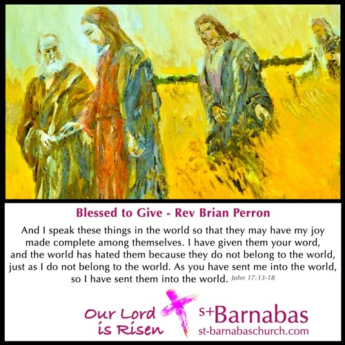 Blessed to Give - Rev Brian Perron - Midweek May 19 Sermon