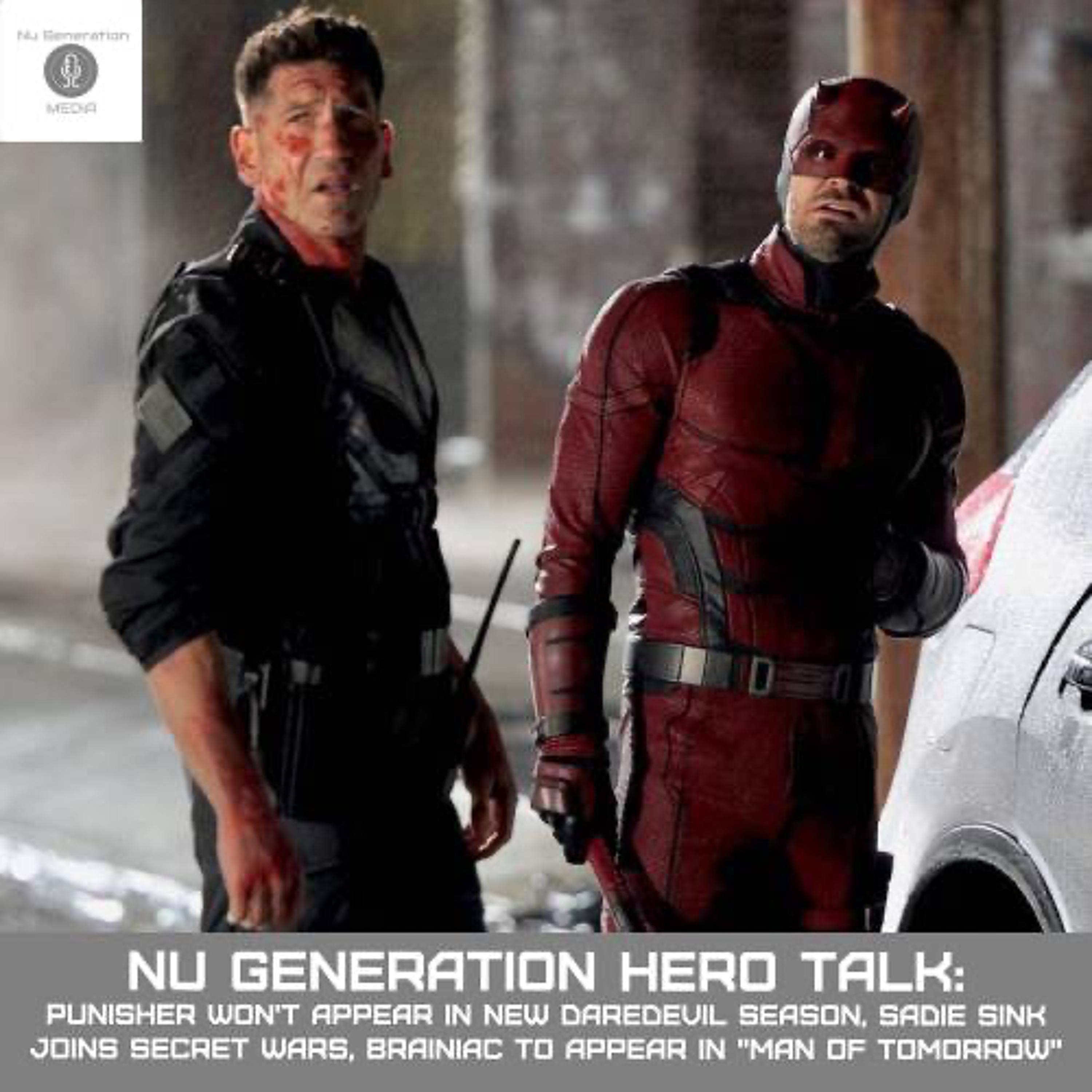 Hero Talk: Punisher Won't Be in New Daredevil Season, Sadie Sink joins Avengers: Secret Wars, New Scarlet Witch Rumored for Doomsday, Brainiac to Appear in "Man of Tomorrow" episode artwork