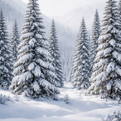 Evergreens and Snow