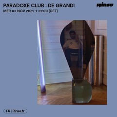 Paradoxe Club : De Grandi - 03 Novembre 2021