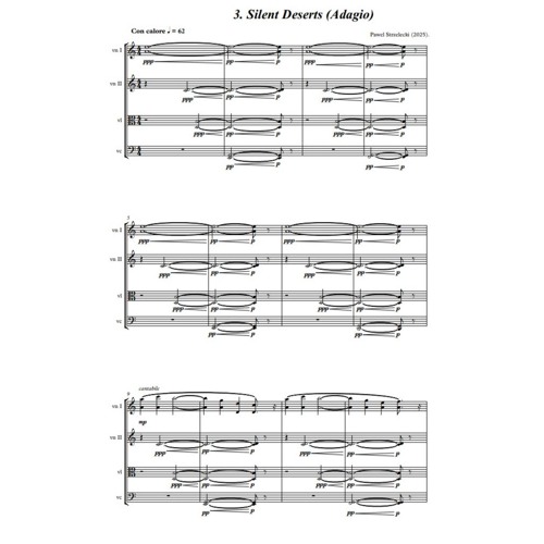 Pawel Strzelecki: 3. "Silent Deserts" (Adagio) [String Quartet No. 21 "No Time" (2025)].].