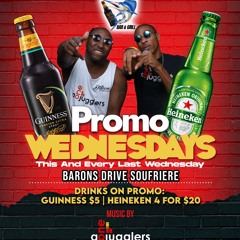 A1 JUGGLERS LIVE AT GUINNESS WEDNESDAYS AT ACQUINAS BAR BARONS DRIVE SOUFRIERE PROMO WEDNESDAY