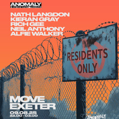 Rich Gee live set for Anomaly "Residents Only" at Move, Exeter 9/8/25