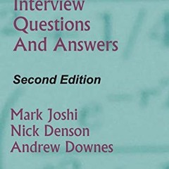 [Read] EBOOK 📘 Quant Job Interview Questions and Answers (Second Edition) by  Mark J