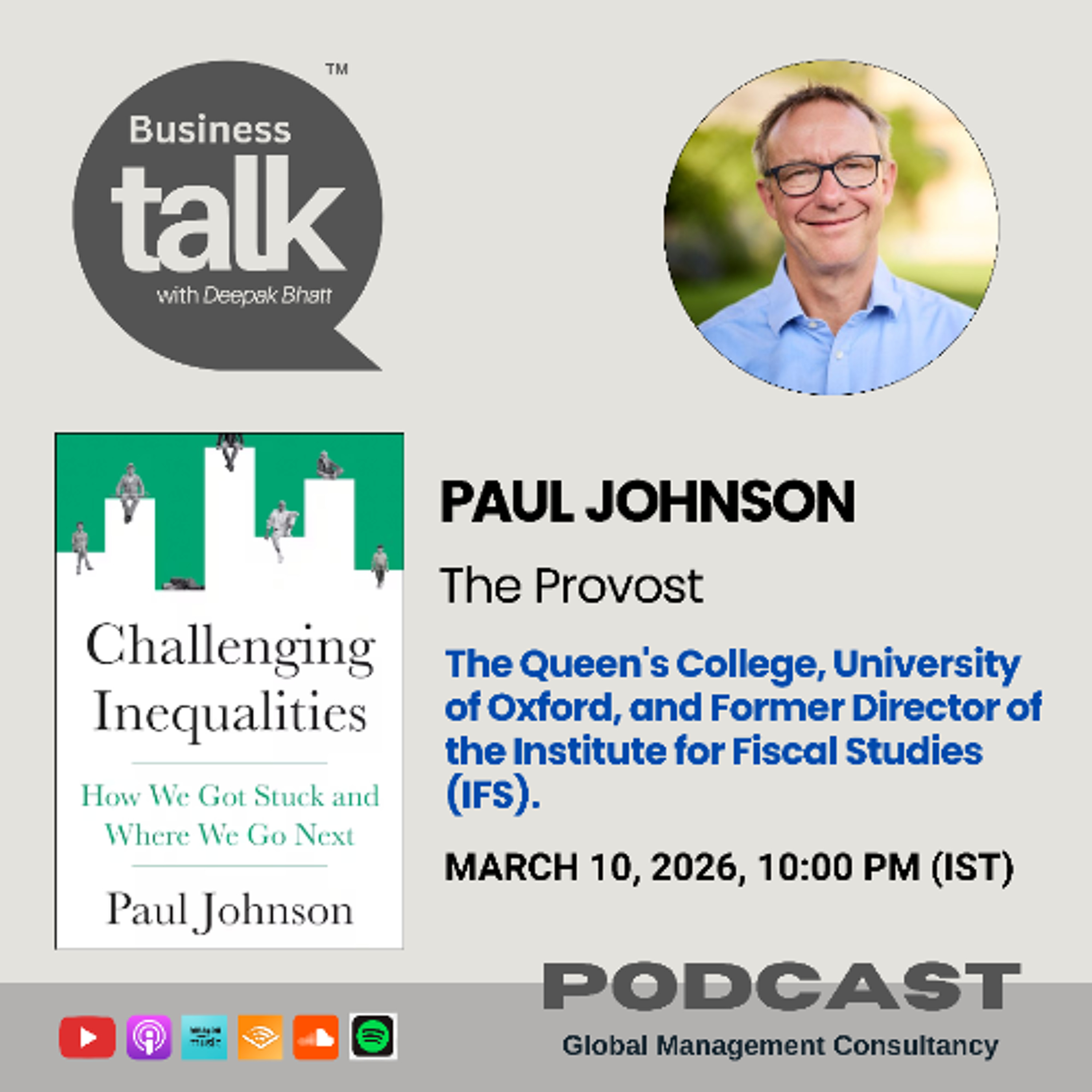 Why Inequality Persists - And What We Can Do About It | Paul Johnson episode artwork