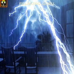 Strong Thunderstorm at Night with Torrential Rain On Porch, Heavy Thunder and Lightning Sounds