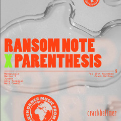 Meriem S – @ Ransom Note x Parenthesis, Crack Bellmer (Berlin, 15.11.2024)