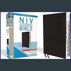 (<E.B.O.O.K.$) ✨ NIV, Thinline Bible, Large Print, Bonded Leather, Black, Red Letter, Thumb Indexe