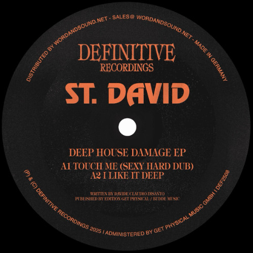 ST. DAVID - TOUCH ME (SEXY HARD DUB) [DEFINITIVE RECORDINGS]