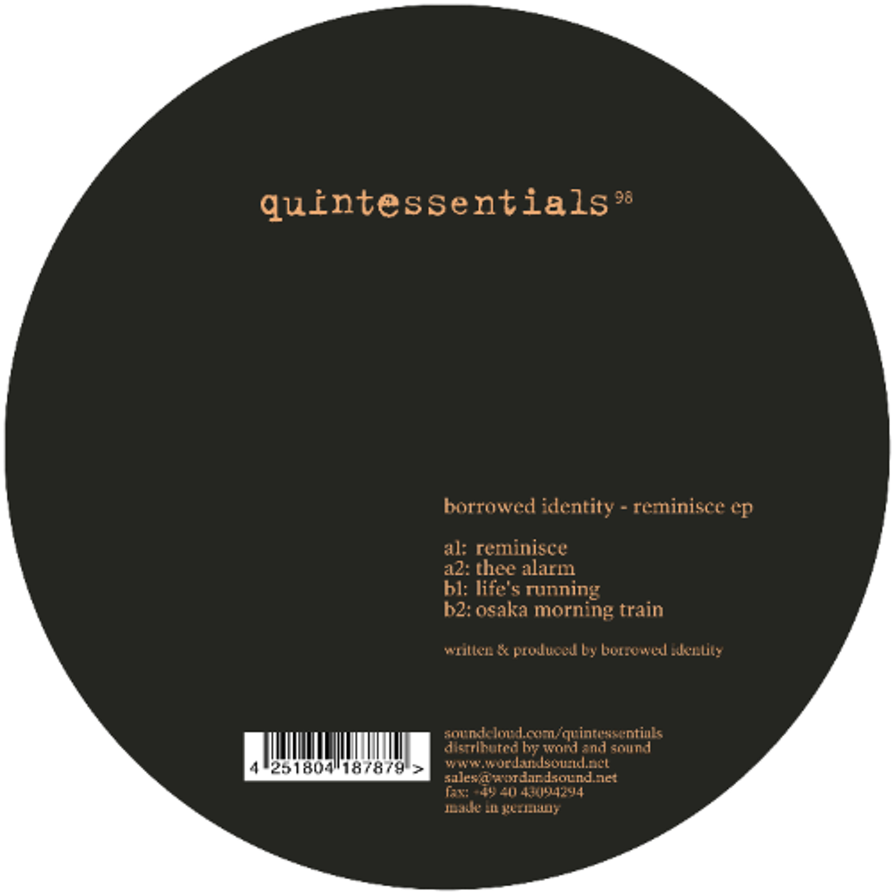 PREMIERE: Borrowed Identity - Reminisce [Quintessentials]