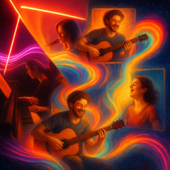 Threesome musical soulmates.Alt version 2