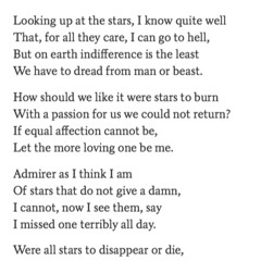 45 The More Loving One by W H Auden