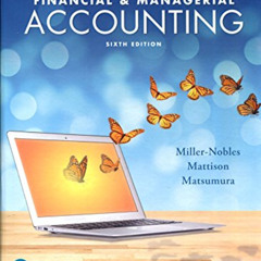 [VIEW] KINDLE 🗸 Horngren's Financial & Managerial Accounting by  Tracie Miller-Noble