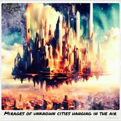 Mirages of unknown cities hanging in the air