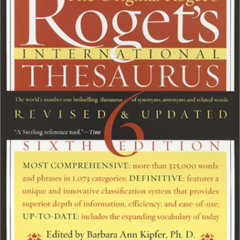 VIEW EPUB 📑 Roget's International Thesaurus, Indexed, Sixth Edition Revised & Update