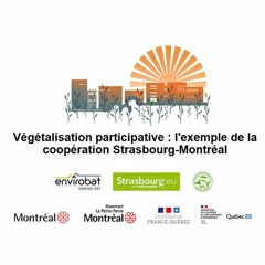 Végétalisation participative, l'exemple de la coopération Strasbourg - Montréal - 05/04/2022