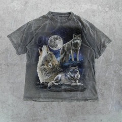 Three Wolves Howling Vintage Graphic Comfort Colors Shirt, Retro Wolf 90s Moon Tshirt