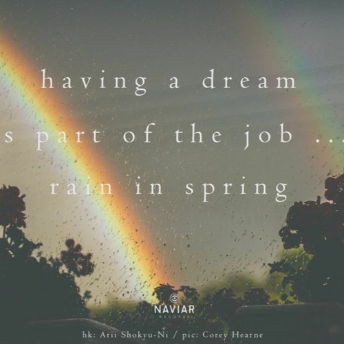 Having A Dream  ( Naviarhaiku 394 )