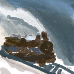 Le train dans la neige