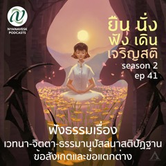 Season 2 : EP 41 :: ฟังธรรมเรื่อง เวทนา-จิตตา-ธรรมานุปัสสนาสติปัฏฐาน, ข้อสังเกตและข้อแตกต่าง