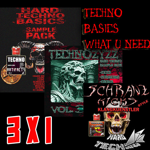 THE 3 TECHNO BASICS – Ultimate Hard Techno Bundle + 2 FREE Gifts (CLICK BUY TO FREE)