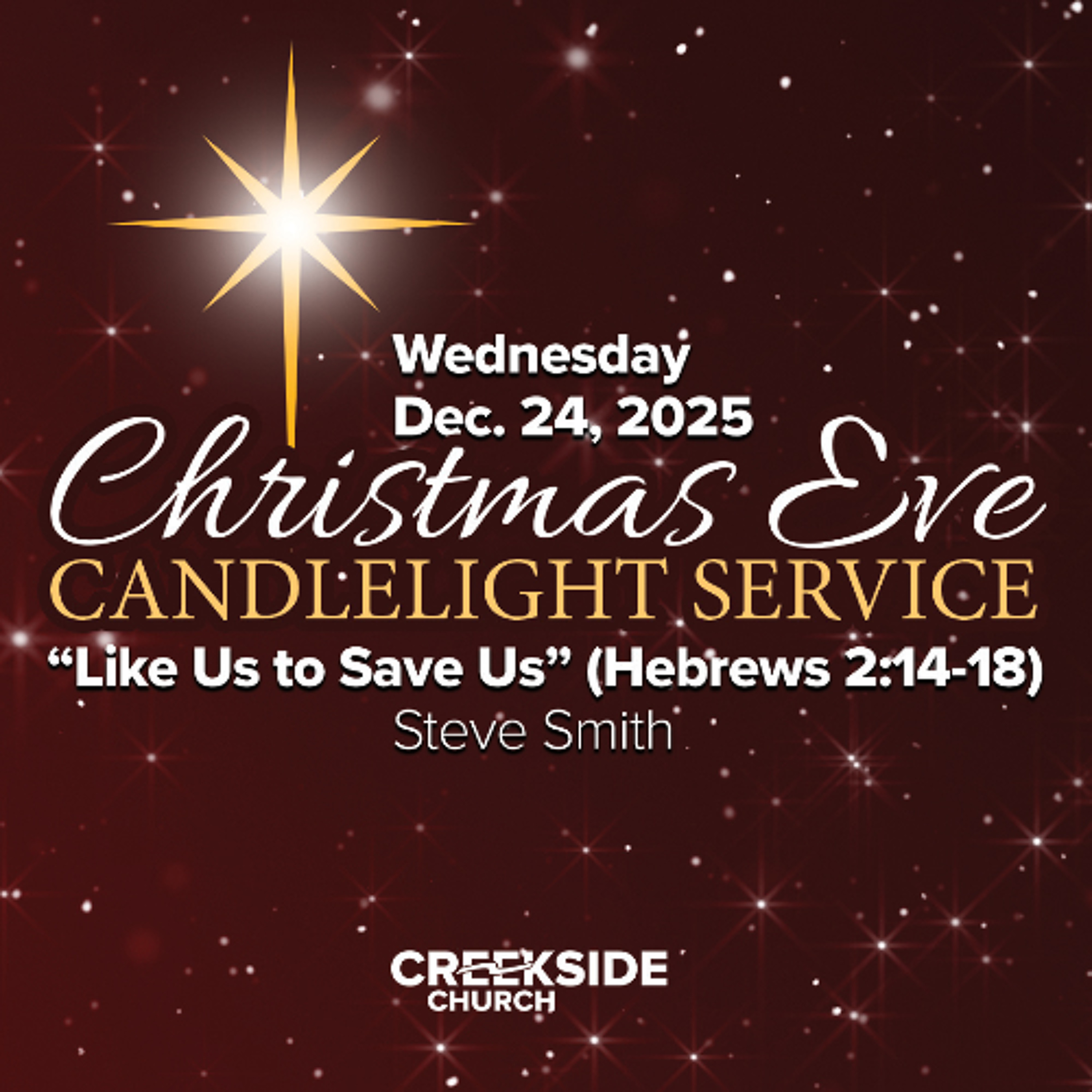 "Like Us to Save Us" (Hebrews 2:14-18) & Candllelight Service episode artwork