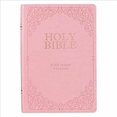 DOWNLOAD❤️eBook✔️ KJV Holy Bible, Giant Print Full-Size, Pink Faux Leather w/Ribbon Marker, Red Lett