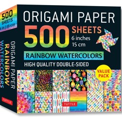 ✔Epub⚡️ Origami Paper 500 sheets Rainbow Watercolors 6' (15 cm): Tuttle