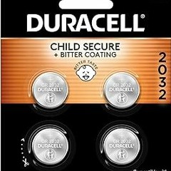 Read~[PDF]~ Duracell 2032 Lithium Battery. 4 Count Pack. Child Safety Features. Compatible with