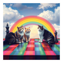 Cats on a Rainbow Chessboard