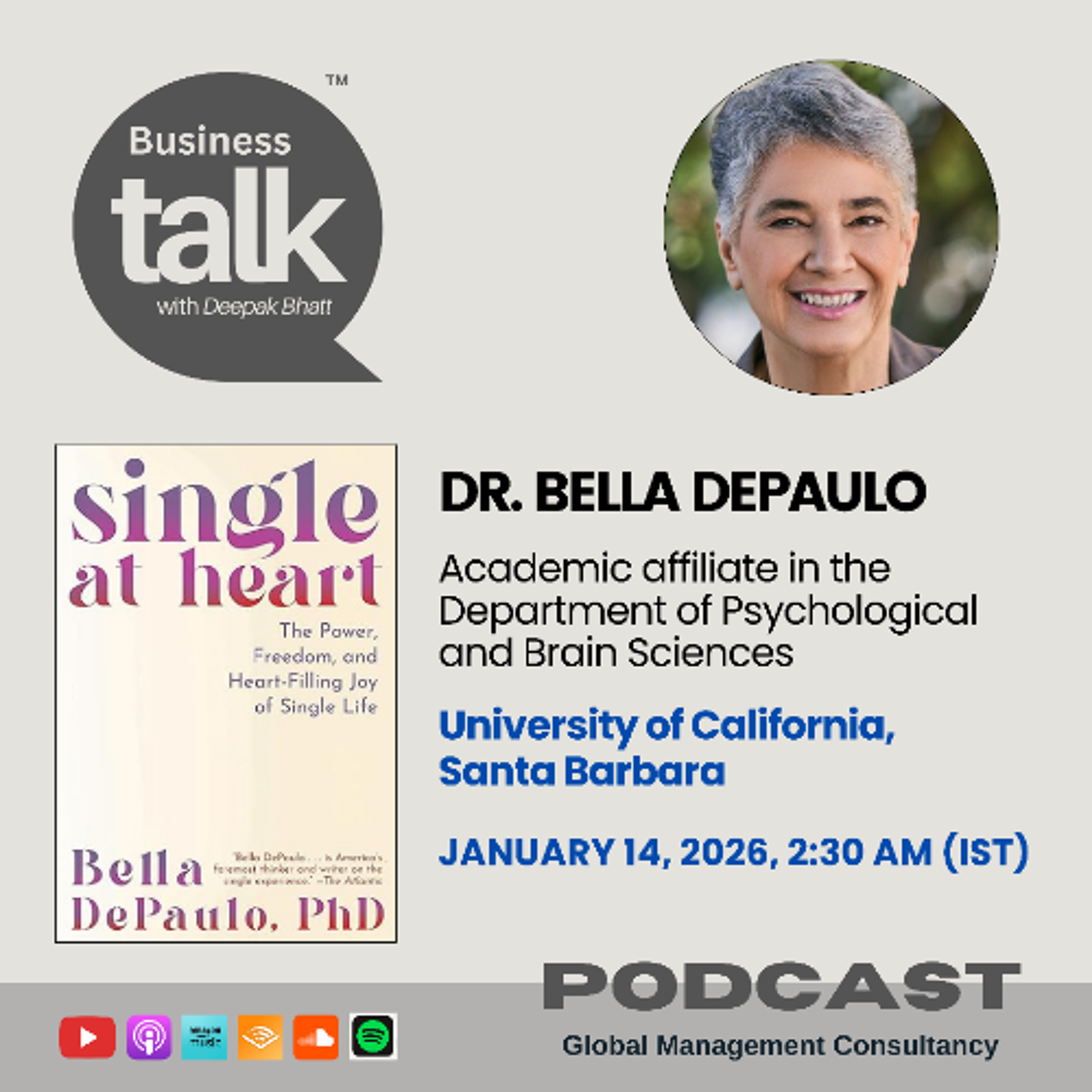 Why So Many People Are Happier Single Dr. Bella DePaulo on Being Single at Heart episode artwork
