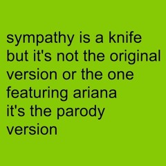 Simple Thing is a Knife (Charli XCX Parody)