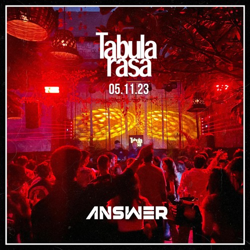 ANSWER Live At Tabula Rasa, Hyderabad