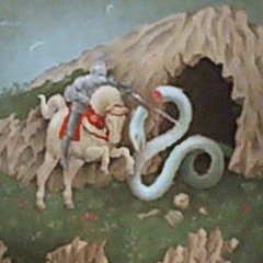 Steps Leading Into A Crypt Where A Coffin Lit By Neon Is Placed On A High Socket