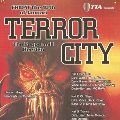 DJ Gizmo, DJ Neophyte & MC Jazz @ Terror City / Peppermill, Heerlen 10-01-1997
