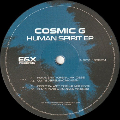 Cosmic G - Human Spirit EP (Incl. Clint Remixes) (ER003)