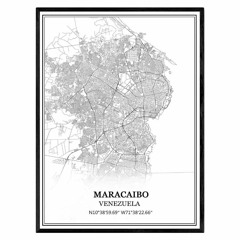 [READ] TANOKCRS Maracaibo Venezuela Map Wall Art Canvas Print Poster Artwork Unf