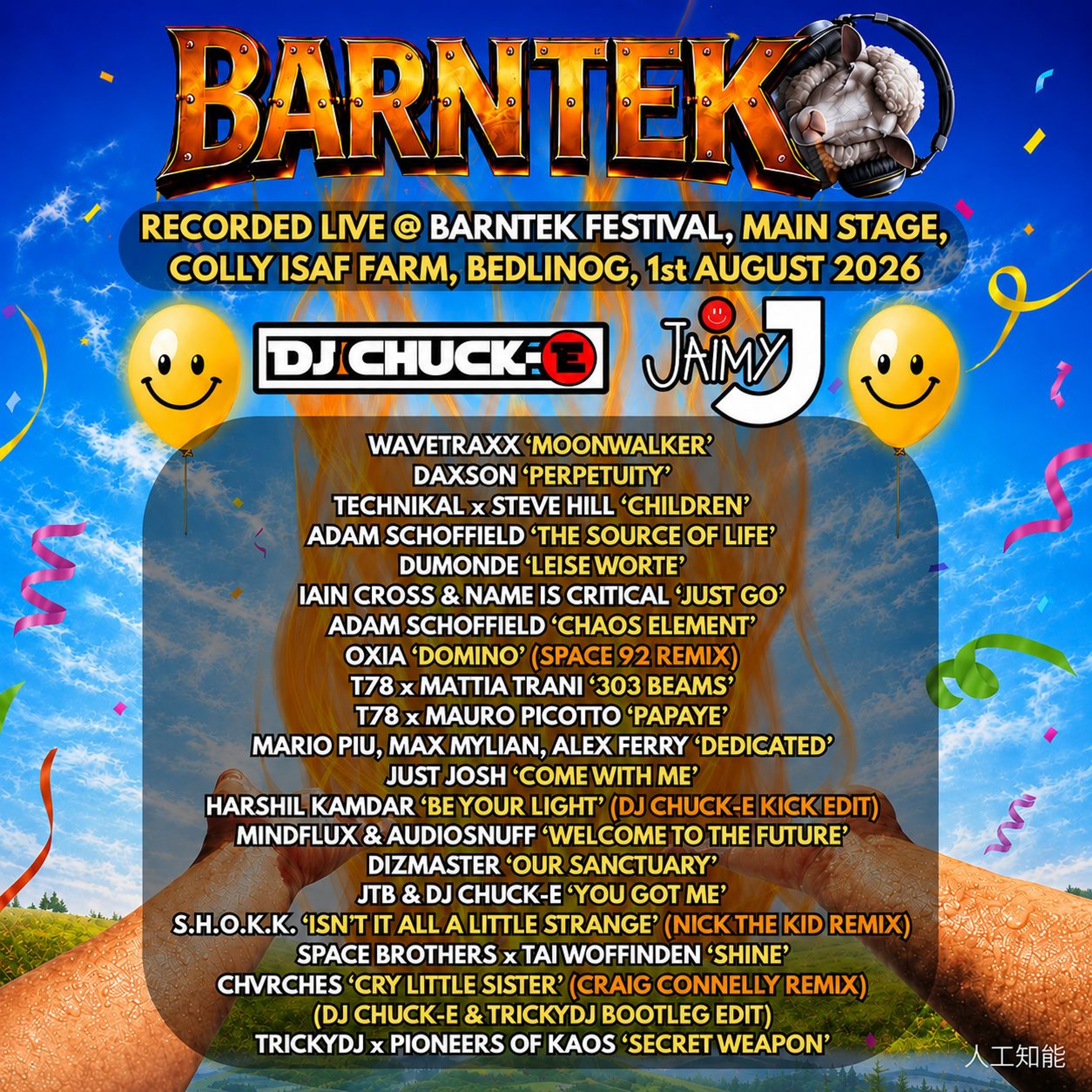 DJ Chuck-E b2b Jaimy J Live @ Barntek Festival, Main Stage, Bedlinog, South Wales, 1st August 2026 episode artwork