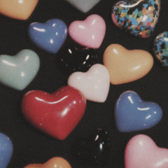 plastic hearts and paper rings