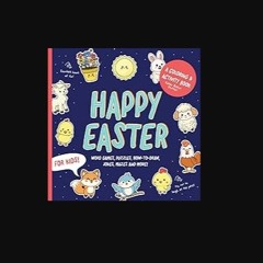 [ebook] read pdf 📚 Happy Easter Coloring & Activity Book (Easter Basket Stuffer): Word Games, Puzz