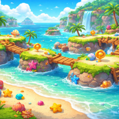 Aqua Sunset Dunes Float